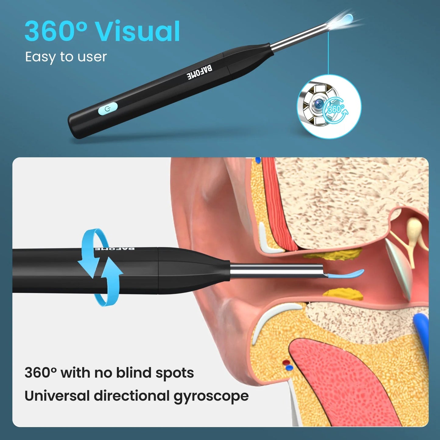 مجموعة تنظيف إزالة شمع الأذن المقاومة للماء 