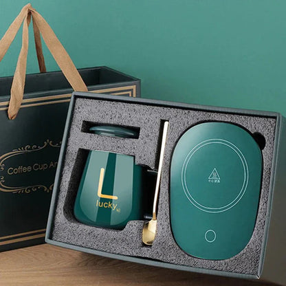 Electric Coffee Mug Warmer Set  طقم سخان الكوب الكهربائي للقهوة