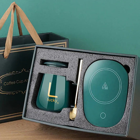 Electric Coffee Mug Warmer Set  طقم سخان الكوب الكهربائي للقهوة