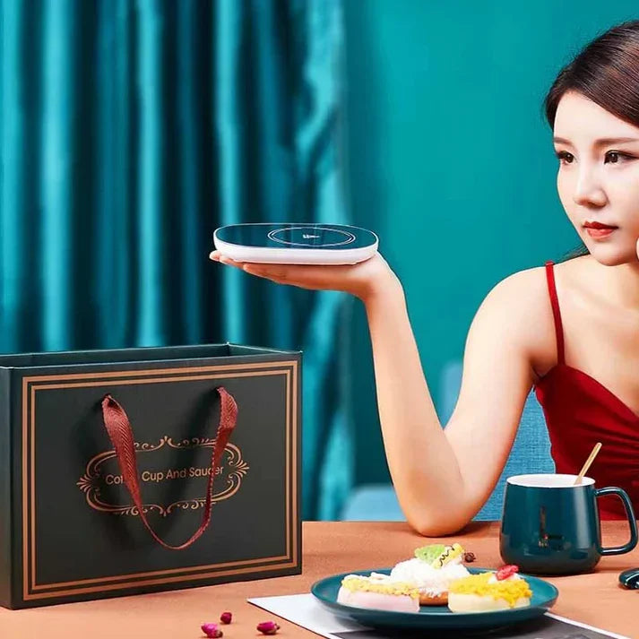 Electric Coffee Mug Warmer Set  طقم سخان الكوب الكهربائي للقهوة